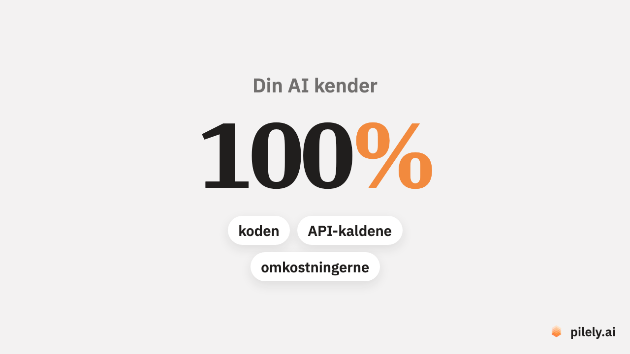 Din AI kender 100 %: koden, API-kaldene, omkostningerne