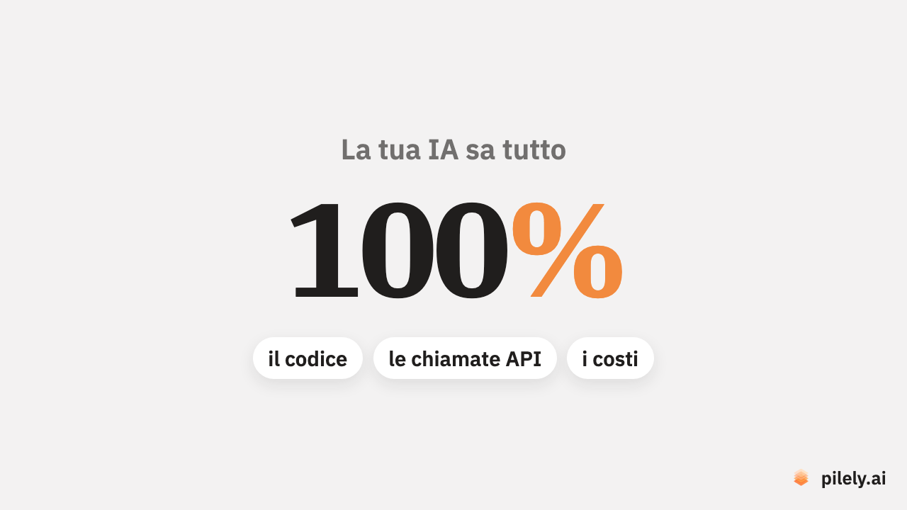 La tua IA sa tutto al 100%: il codice, le chiamate API, i costi