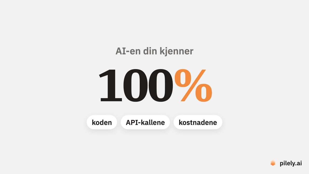 AI-en din kjenner alt 100 %: koden, API-kallene, kostnadene