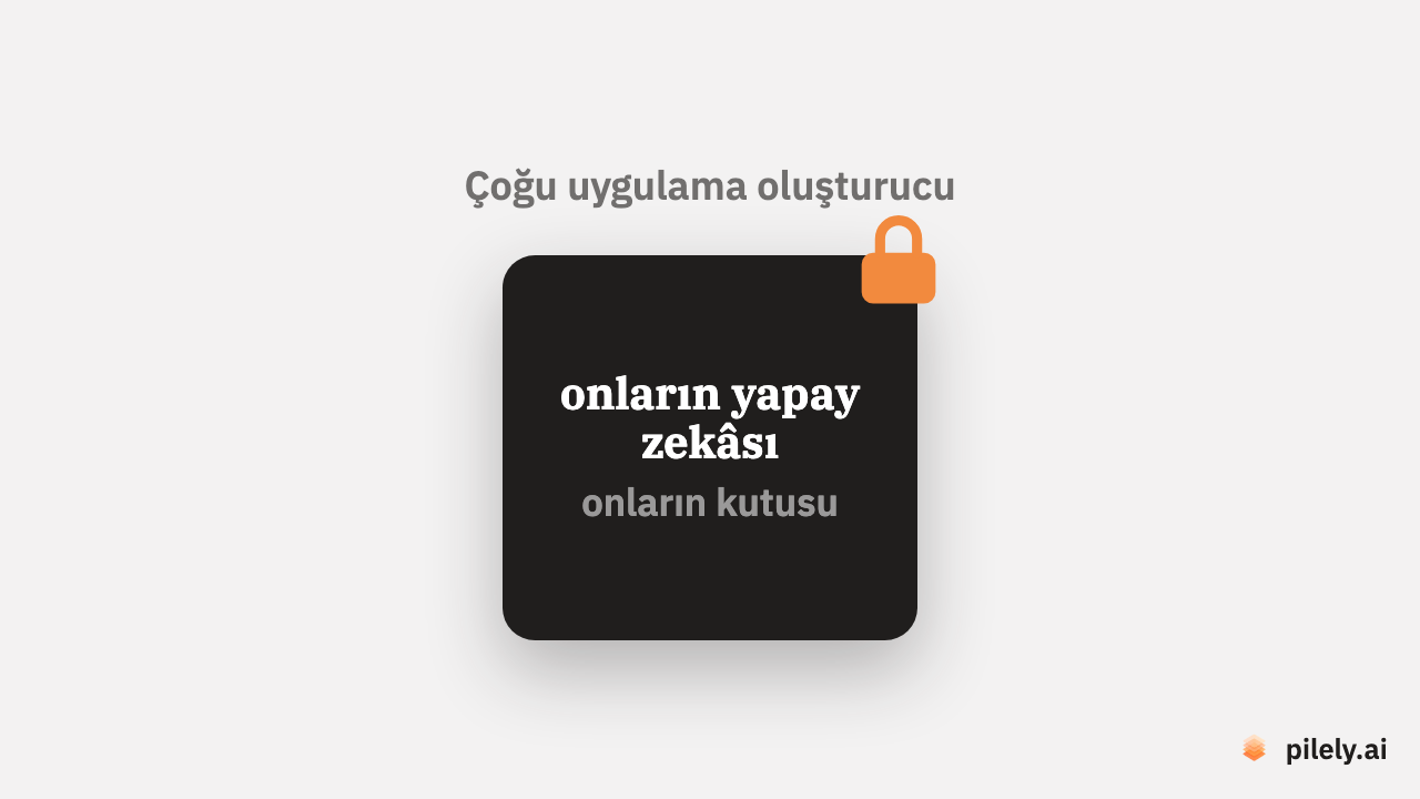 Çoğu uygulama oluşturucu: onların yapay zekâsı, onların kutusu